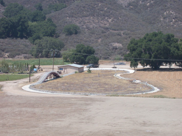 This unusual looking track was supposedly built to test the vehicles for the new World of Motion attraction at Epcot.