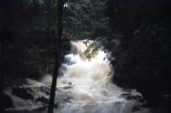 Wildcat Falls during flooding, 1969
