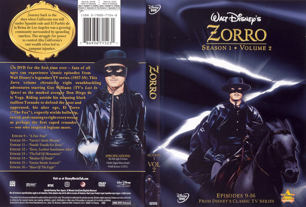 Zorro on DVD - The Disney Movie Club