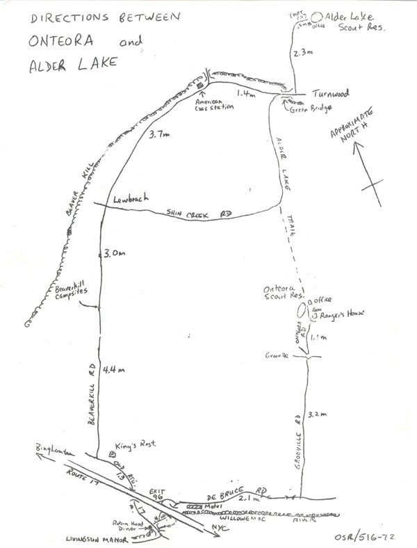 Driving instructions to Alder Lake (1972)