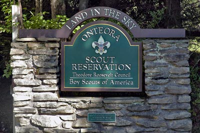 Main Gate to Onteora Scout Reservation