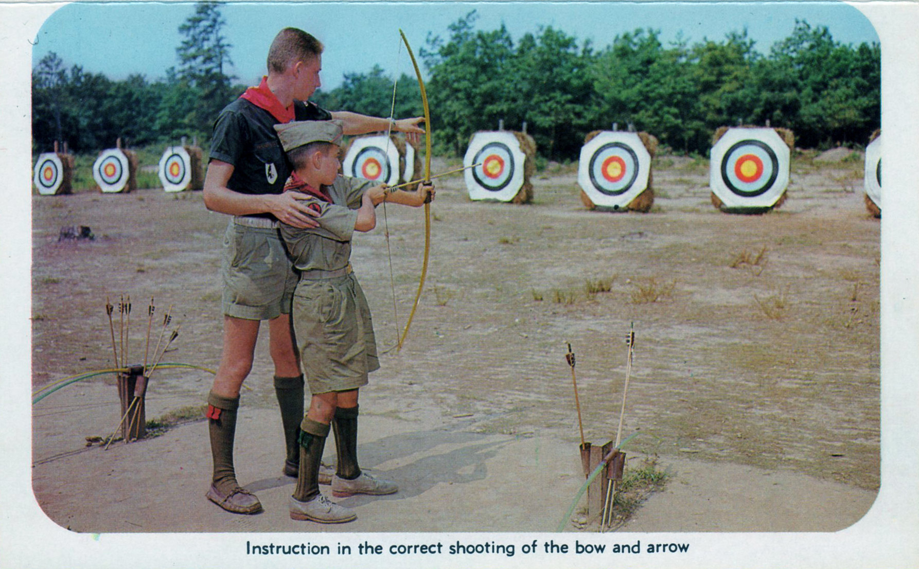 Instruction in the correct shooting of the bow and arrow