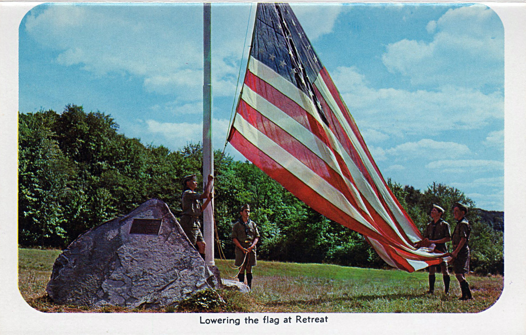 Lowering the flag at Retreat