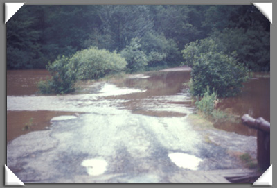 The main road under water