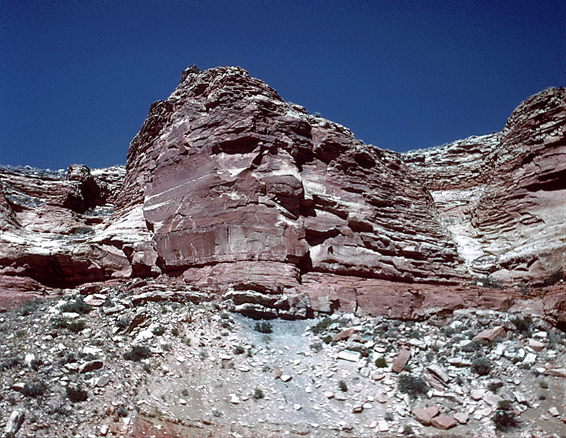 The cliffs across the river