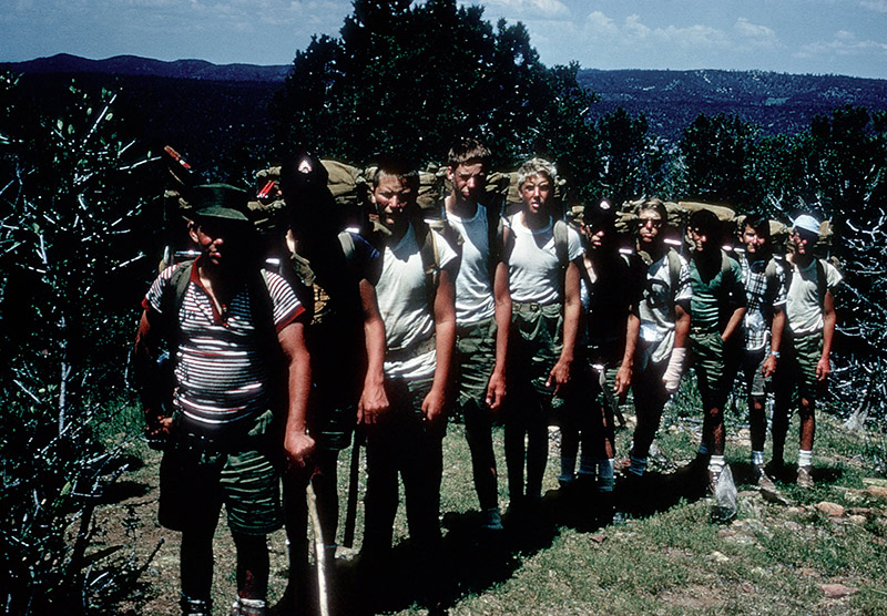 The crew ready for another day on the trail