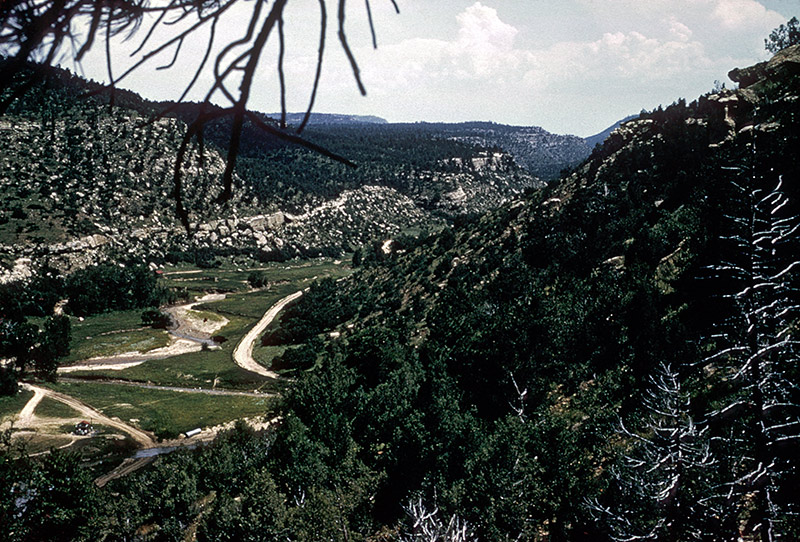 Looking down towards Indian Writings area