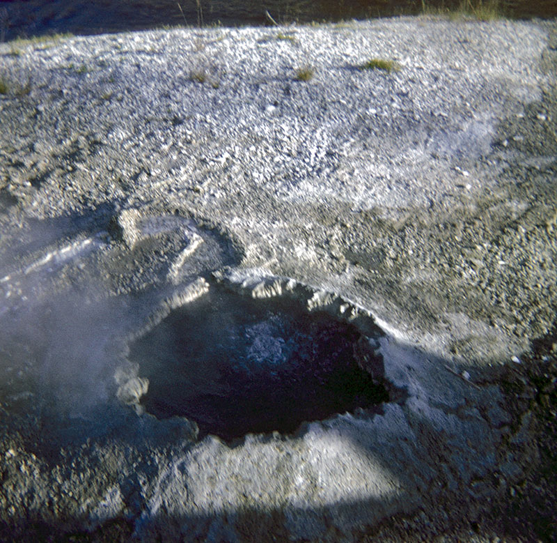 A bubbling pot of hot water