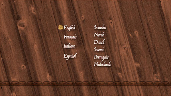 France DVD language menu