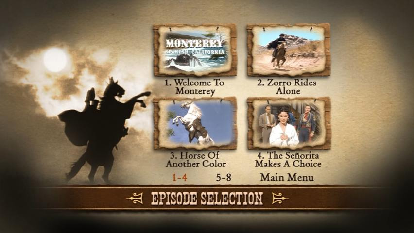 Season 2 menu