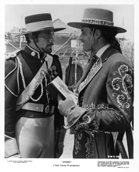 Commandante Monastario (Britt Lomond) and Don Diego (Guy Williams)